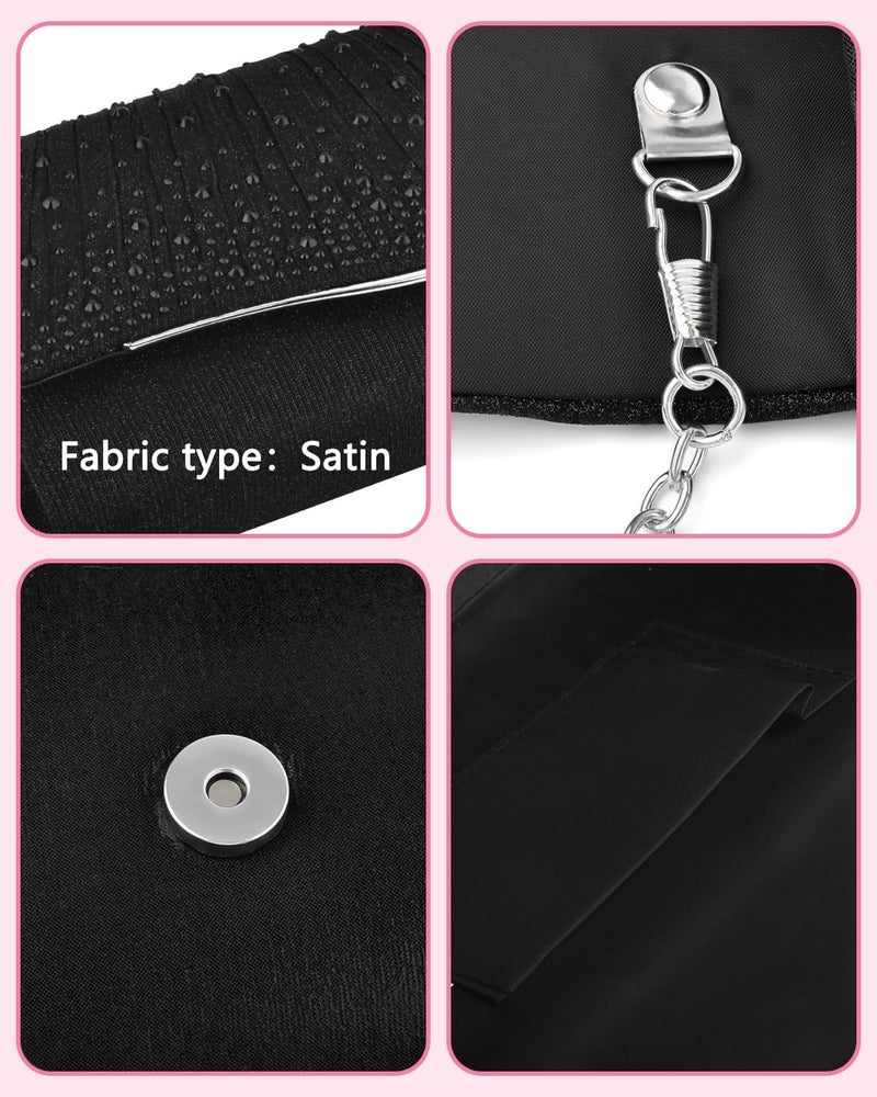 TINDTOP حقائب كلاتش للنساء، حقائب مسائية رسمية من جلد السويد، حقائب كتف ظرفية لحفلات الزفاف والكوكتيلا والتخرج - Image 4